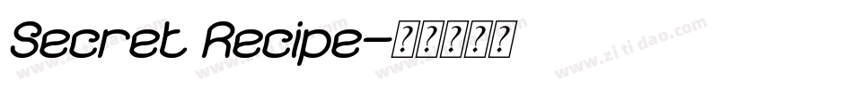 Secret Recipe字体转换